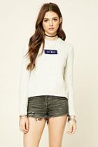 Forever21 Women's  Est 1992 Marled Knit Sweater