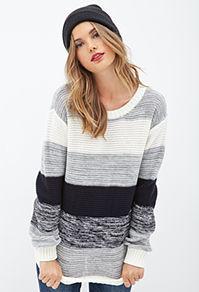Forever21 Striped Crew Neck Sweater
