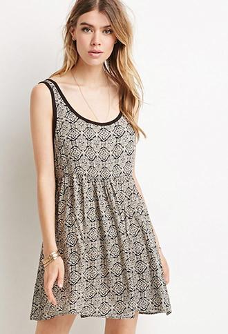 Forever21 Tribal Print Babydoll Dress