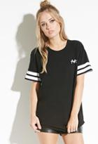 Forever21 Women's  Zee.gee.why. Striped Sleeve Tee (black/white)