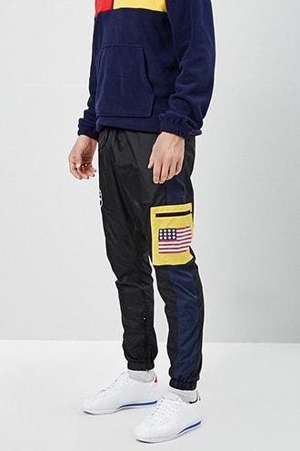 Forever21 Dope Contrast-panel Wind Pants