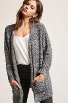 Forever21 Open-front Boucle Knit Cardigan
