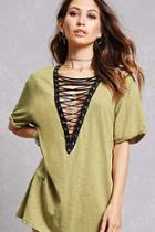 Forever21 Plunging Grommet T-shirt Dress