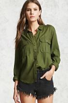 Forever21 Utility Button-down Shirt
