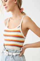 Forever21 Ribbed Sweater-knit Striped Cami