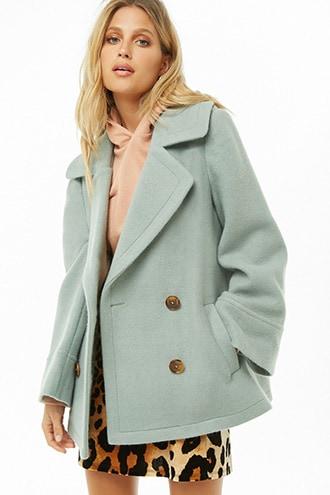 Forever21 Brushed Double-breasted Coat