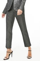 Forever21 Woven Metallic Ankle Pants