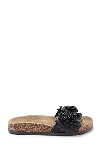 Forever21 Faux Leather Flower Sandals