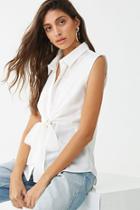Forever21 Semi-sheer Button-front Shirt