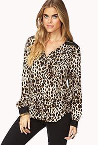 Forever21 Wild Thing Leopard Blouse
