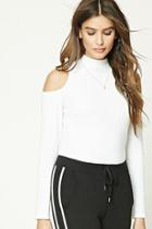Forever21 Fuzzy Open-shoulder Top