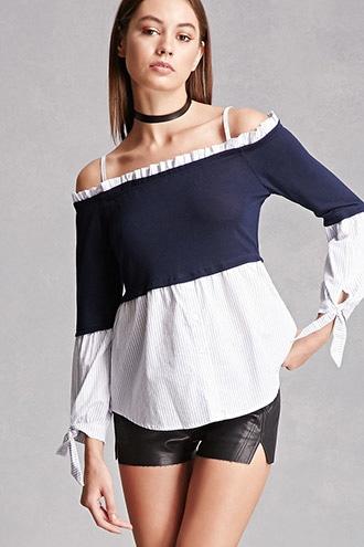 Forever21 Open-shoulder Combo Top