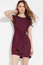 Forever21 Contemporary Belted Geo Print Dress
