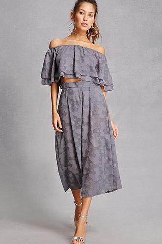 Forever21 Oh My Love Applique Culottes