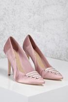Forever21 Satin Lace-front Pumps