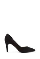 Forever21 Women's  Black Pointed Faux Suede Pumps