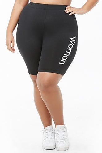 Forever21 Plus Size Woman Graphic Biker Shorts