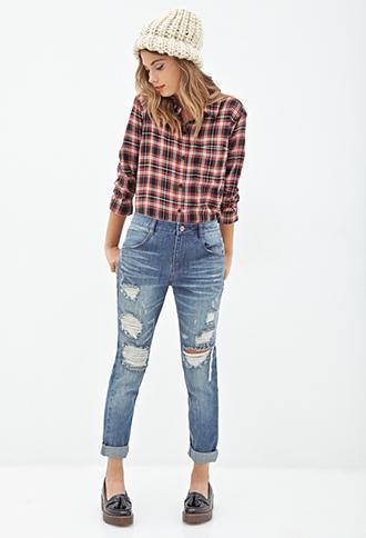 Forever21 Distressed Boyfriend Jeans Denim 24