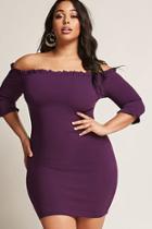 Forever21 Plus Size Ruffle Off-the-shoulder Dress