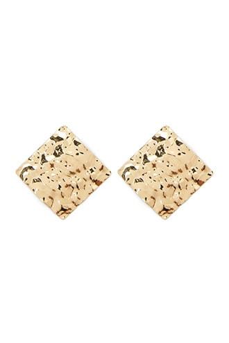 Forever21 Square Hammered Stud Earrings