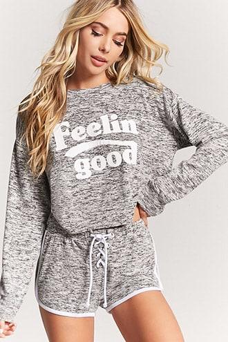Forever21 Marled Pj Shorts