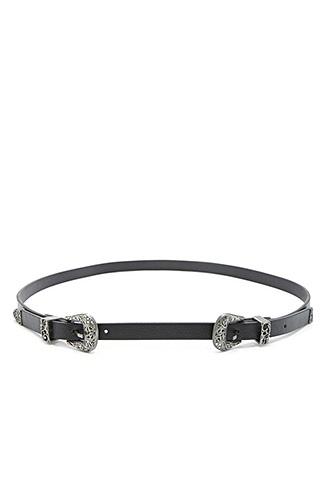 Forever21 Double Buckle Faux Leather Belt