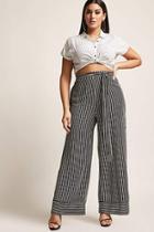 Forever21 Plus Size Textured Stripe Palazzo Pants