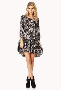 Forever21 Floral Suite Babydoll Dress