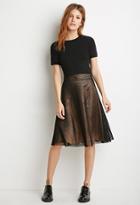 Love21 Mesh Overlay A-line Skirt