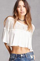 Forever21 Lace Knit Crop Top