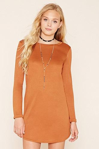 Forever21 Women's  Camel Classic T-shirt Dress