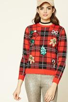 Forever21 Sequined Patch Holiday Sweater