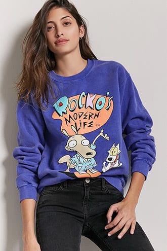 Forever21 Rockos Modern Life Graphic Sweatshirt