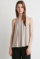 Forever21 Women's  Pleated Chiffon Cami (tan)