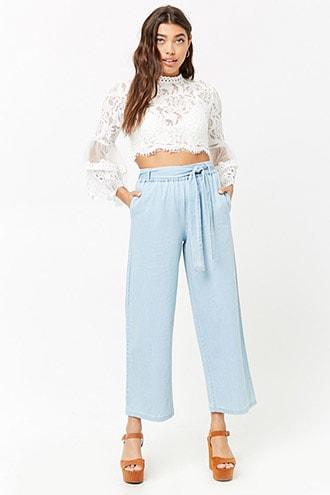 Forever21 Wide-leg Denim Pants