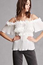 Forever21 Accordion Open-shoulder Top