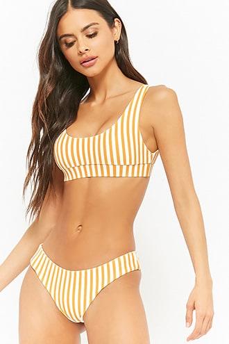 Forever21 Kulani Kinis Striped Bikini Bottoms