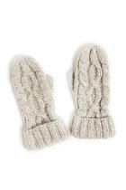 Forever21 Marled Cable Knit Mittens