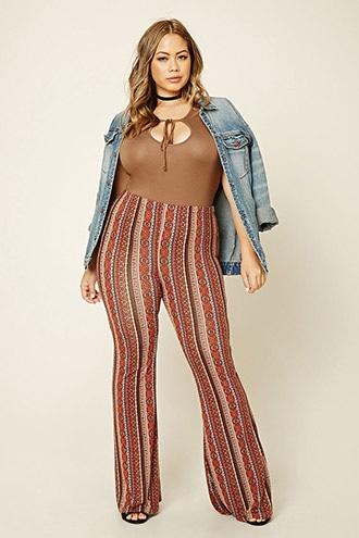 Forever21 Plus Size Ornate Print Pants