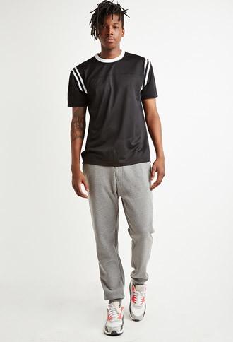 21 Men Drawstring Heathered Sweatpants (light Heather Grey)