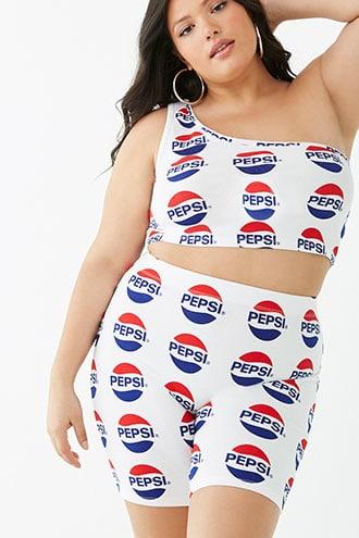 Forever21 Plus Size Pepsi Biker Shorts