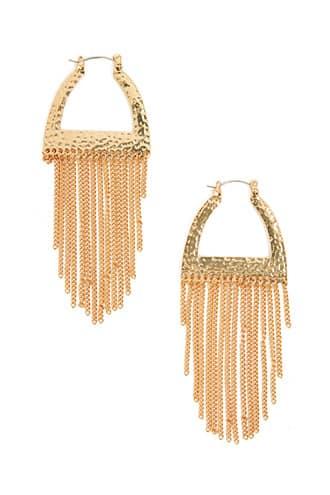 Forever21 Fringed Geo Drop Earrings