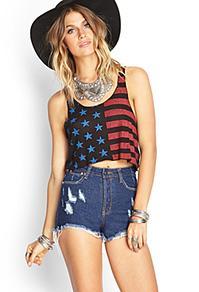 Forever21 High-waisted Distressed Cutoffs