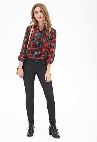 Forever21 Low-rise - Skinny Jeans Denim Black 24