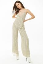 Forever21 Sequin & Beaded Cami Jumpsuit