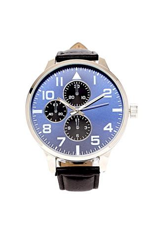 21 Men Black & Navy Men Chronograph Watch