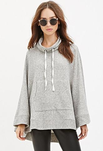 Forever21 Marled Funnel Neck Poncho
