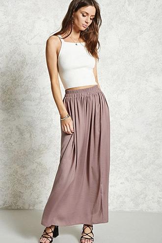 Forever21 Contemporary Woven Maxi Skirt