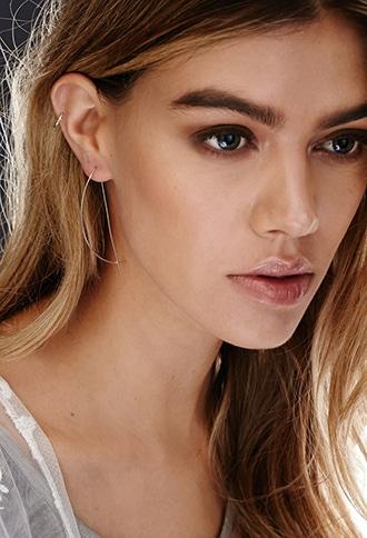 Forever21 By Boe Half Moon Threader Earrings