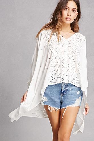 Forever21 Eyelet Crochet Tunic